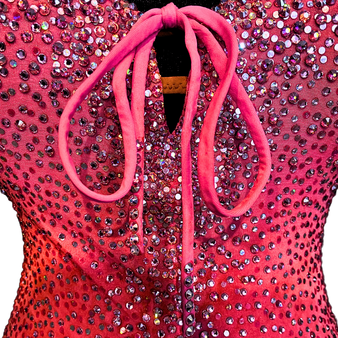 Long Pink + Purple Slit-Skirt Dress image 3