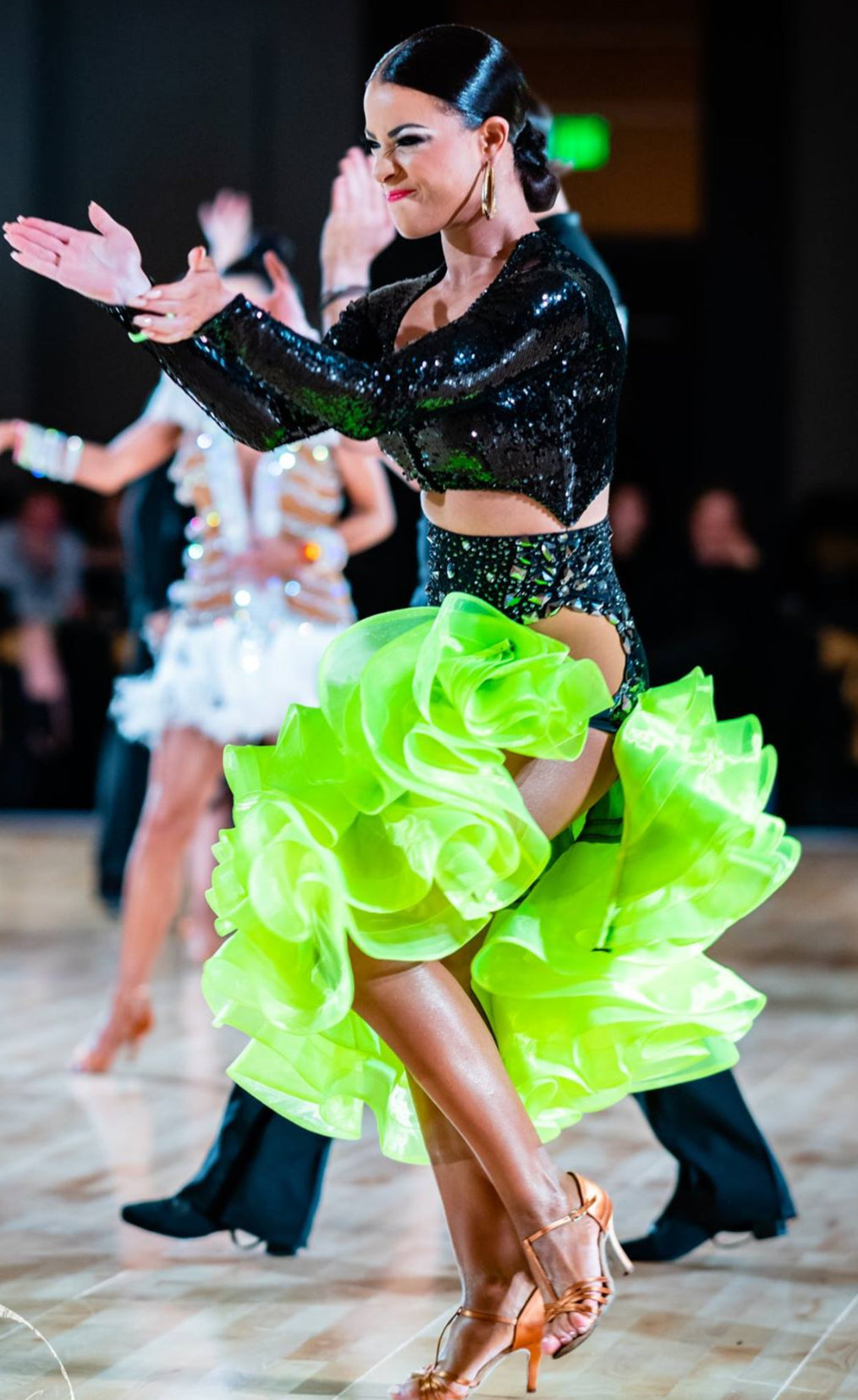 Blackpool Two-Piece Sequin Ruffle Dress (Rental)