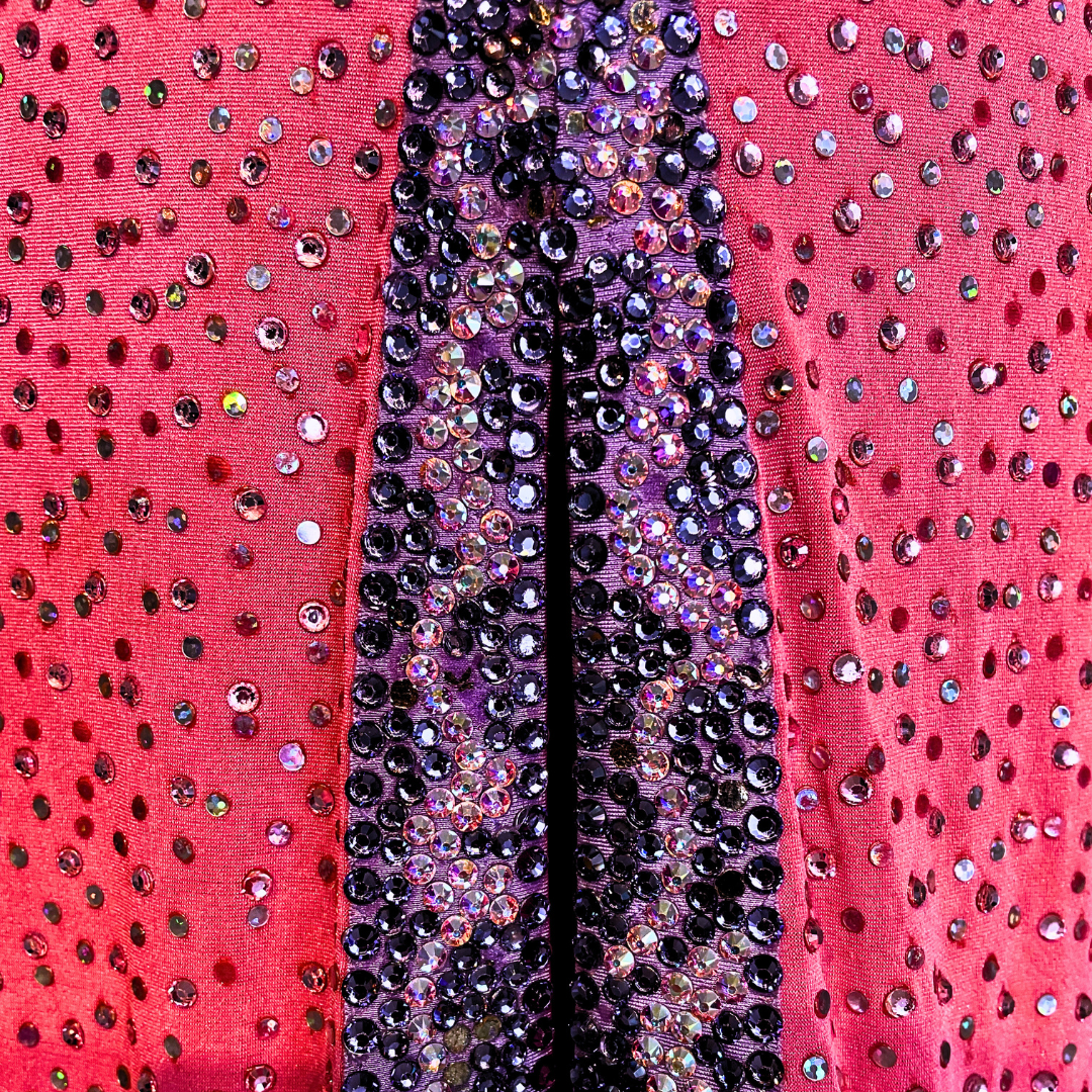 Long Pink + Purple Slit-Skirt Dress image 4