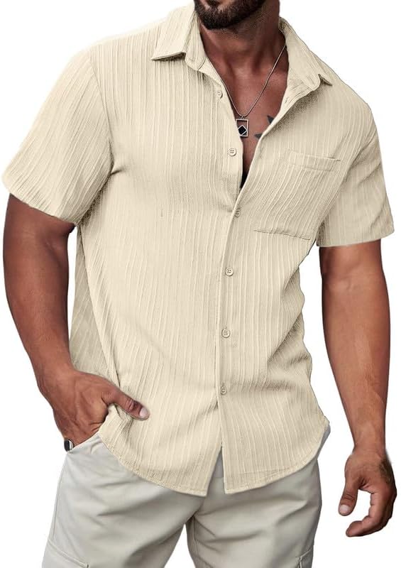 Textured Button Up Shirt