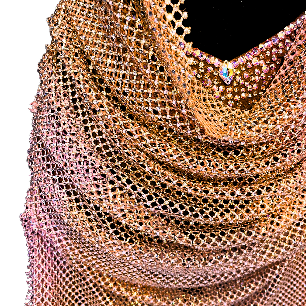 Pink Weighted Net Dress (Rental)