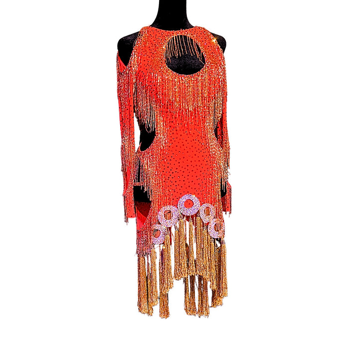 Grand Amour Beaded Fringe Peekaboo (Rental)