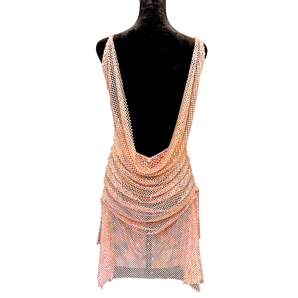 Pink Weighted Net Dress (Rental)