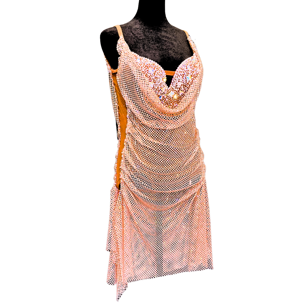 Pink Weighted Net Dress (Rental)