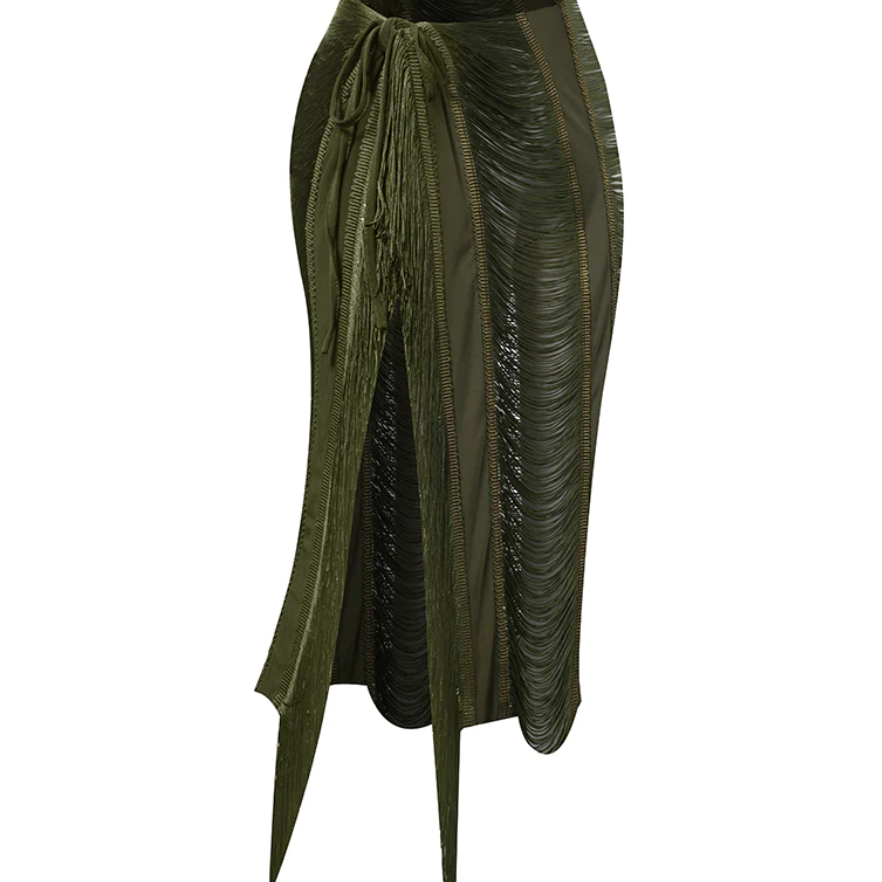 Havana Fringe Wrap Skirt