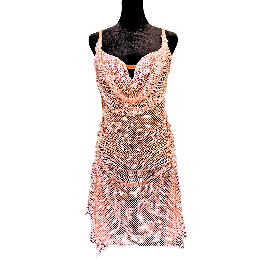 Pink Weighted Net Dress (Rental)