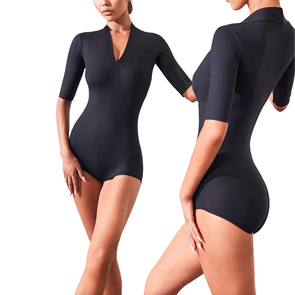 Deep V 3/4 Bodysuit