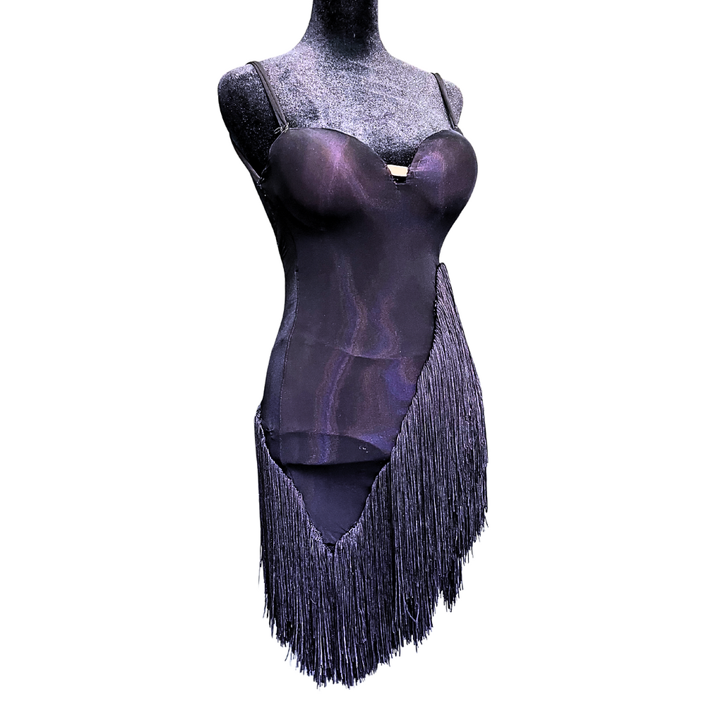 Simple Asymmetrical Fringe Dress