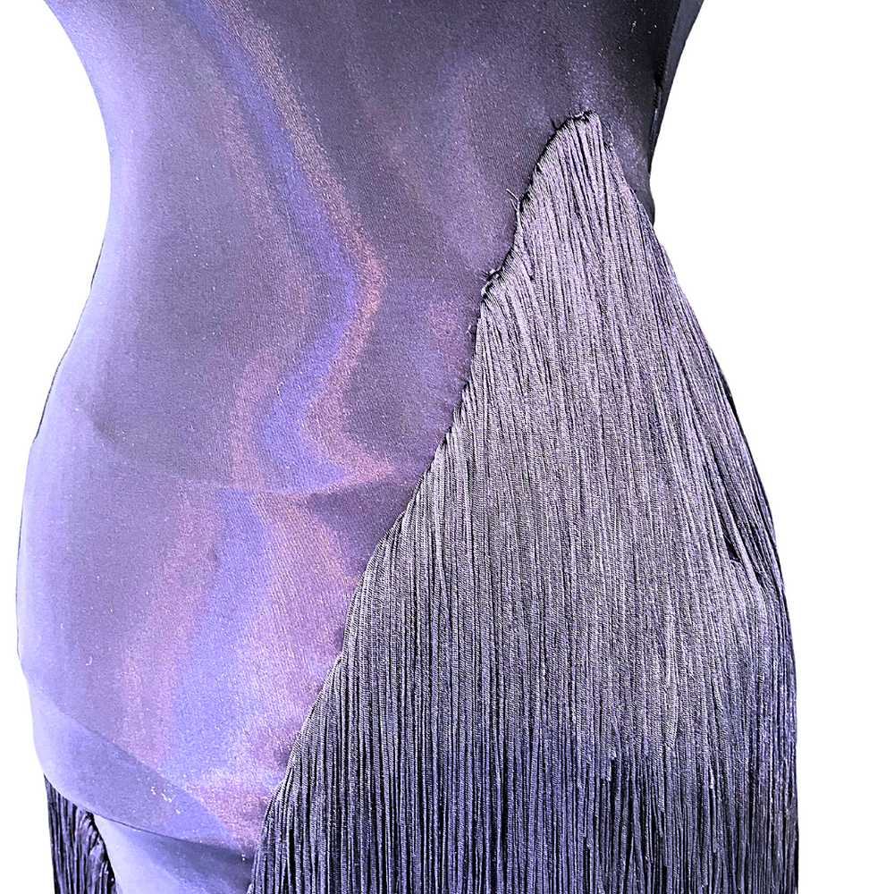 Simple Asymmetrical Fringe Dress