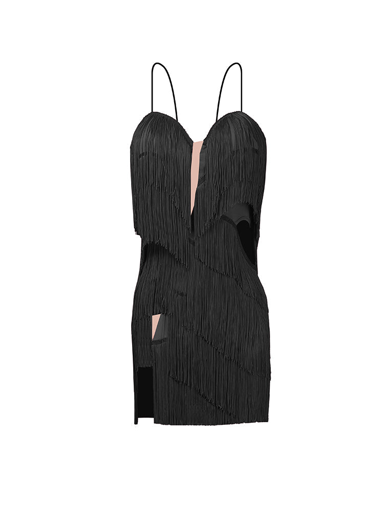 Body Twist Fringe Dress #2118