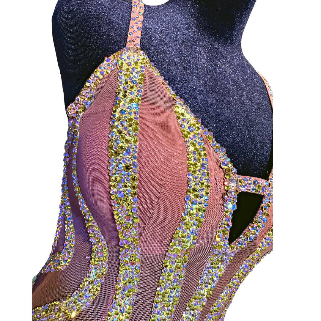 CBE Couture Yellow Fringe Dress image 2