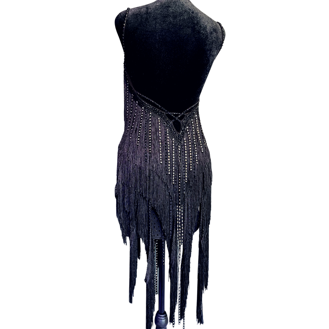 Black Fringe Embellished ZYM image 1