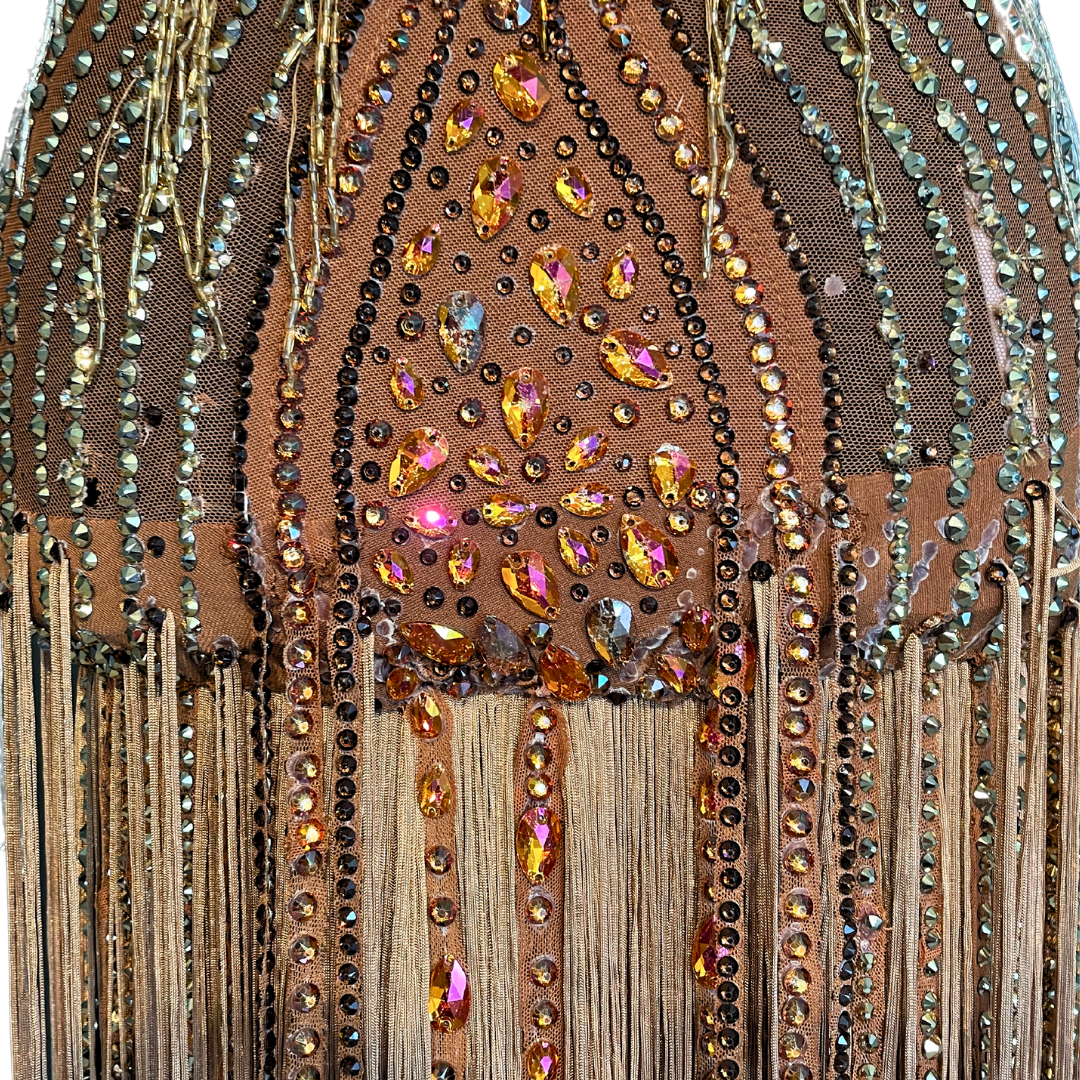 Brown Beaded Fringe Dress image 4