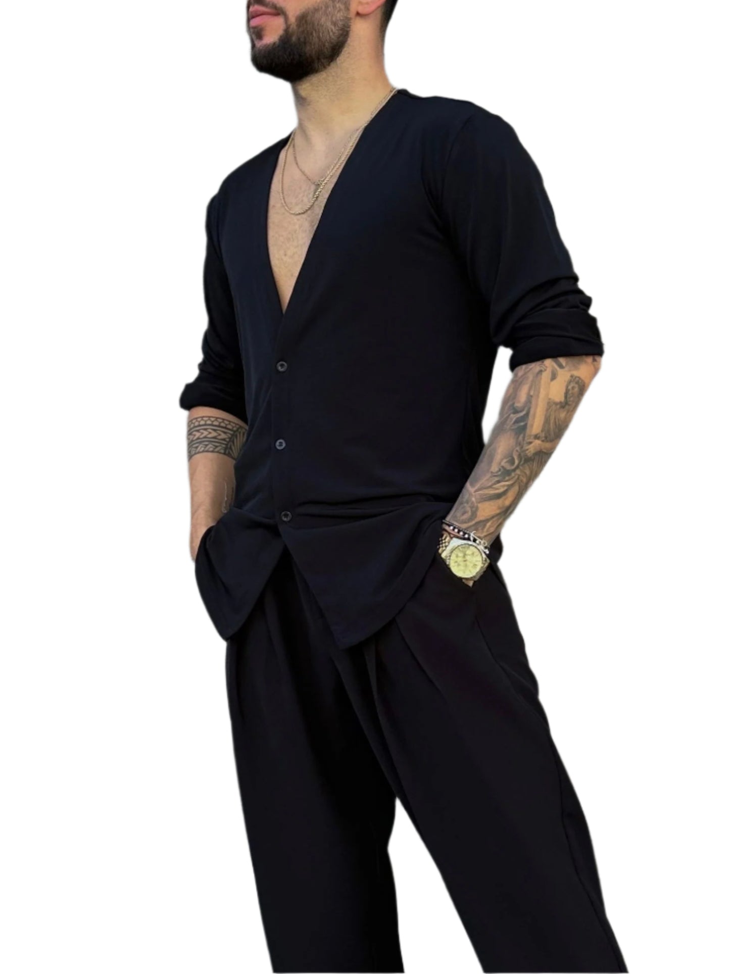L.O.A.D Deep V Dress Shirt