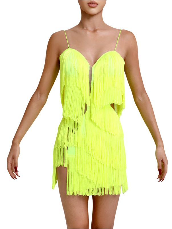 Body Twist Fringe Dress #2118