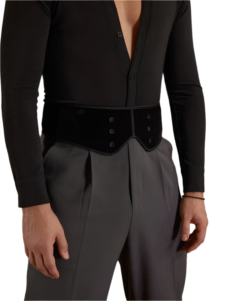 ZYMdancestyle Men's Latin Dance Waist Belt Velvet Latin Dancing Spareparts Mori Diary Girdle #YFM