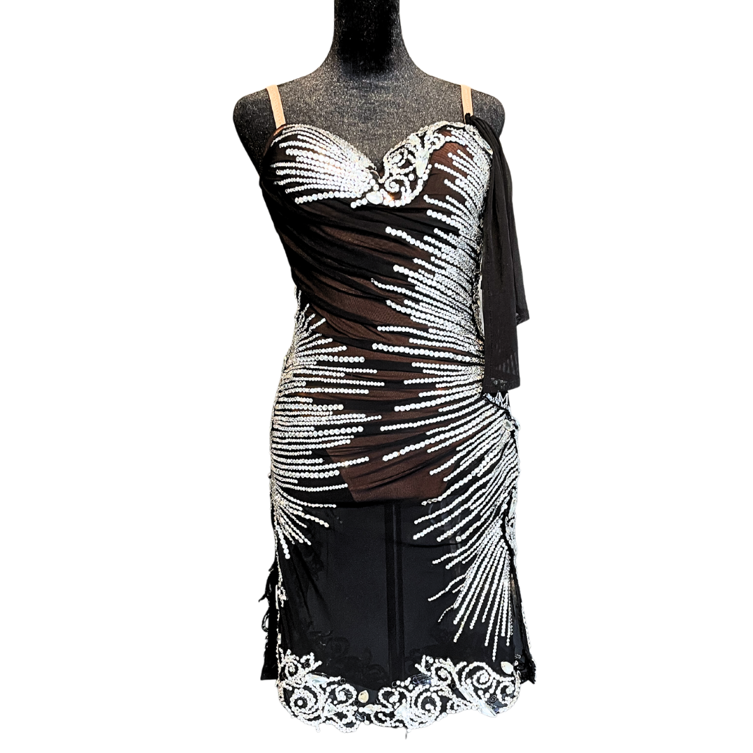 Abraham Martinez Black Slit-Skirt Dress image 1