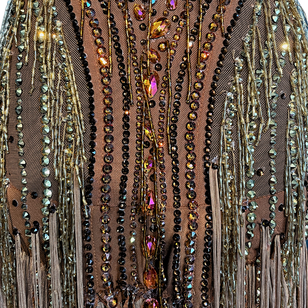 Brown Beaded Fringe Dress image 3