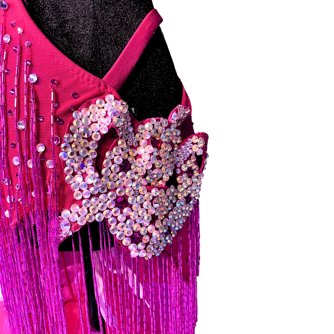 Pink Asymmetrical Ruffled Dress image 3