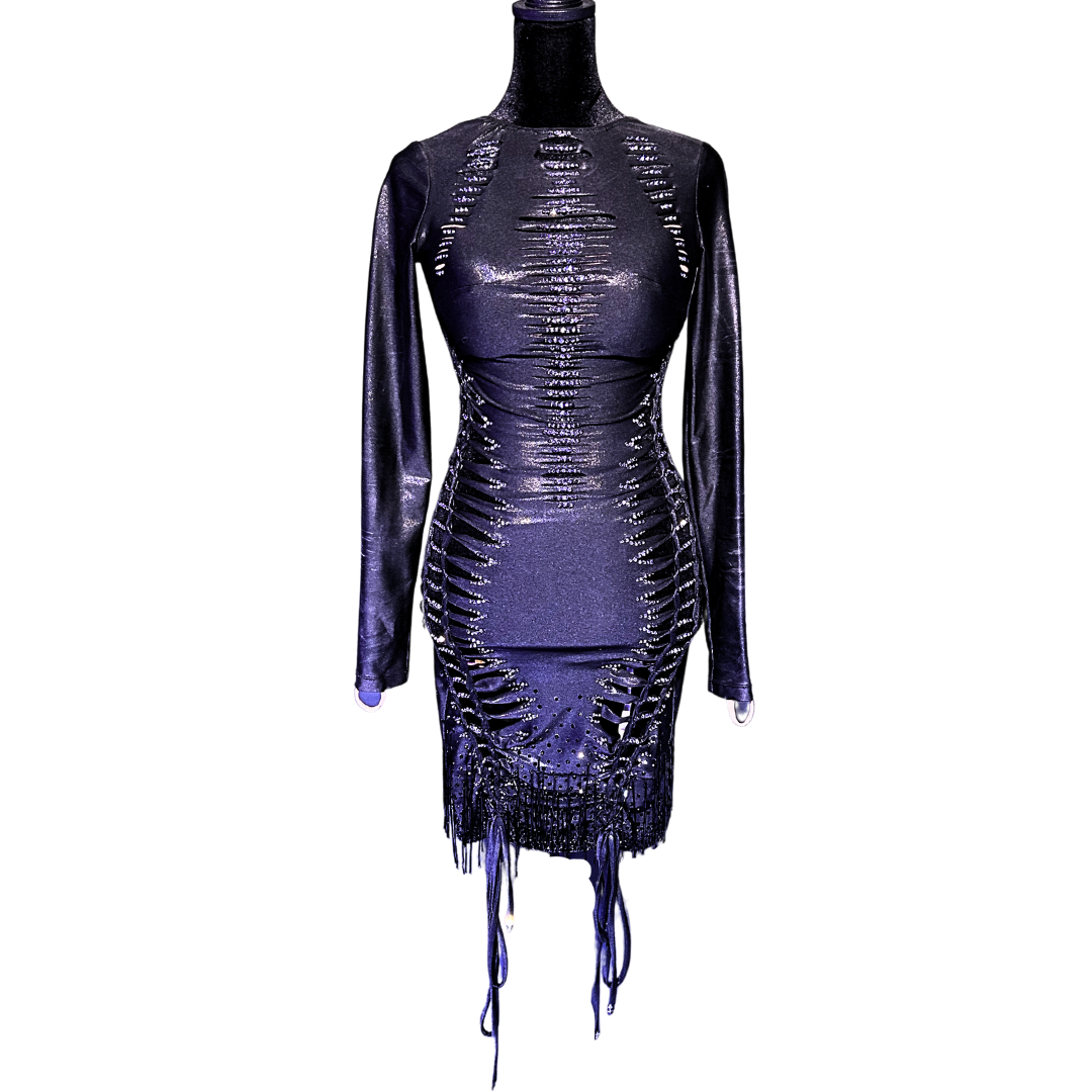Leather Cut-Out Dress image 2