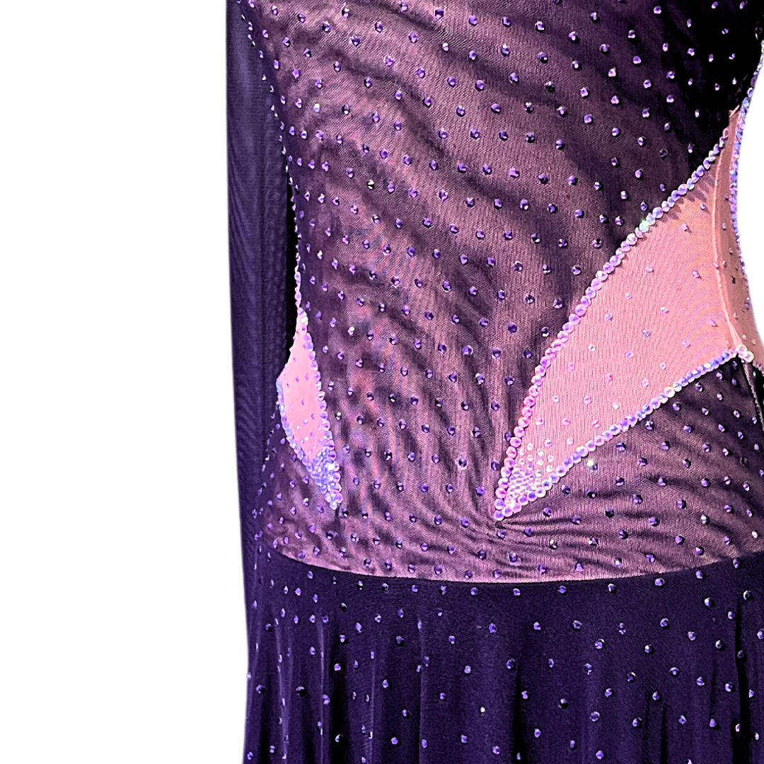 Black Mesh Angled Dress image 3