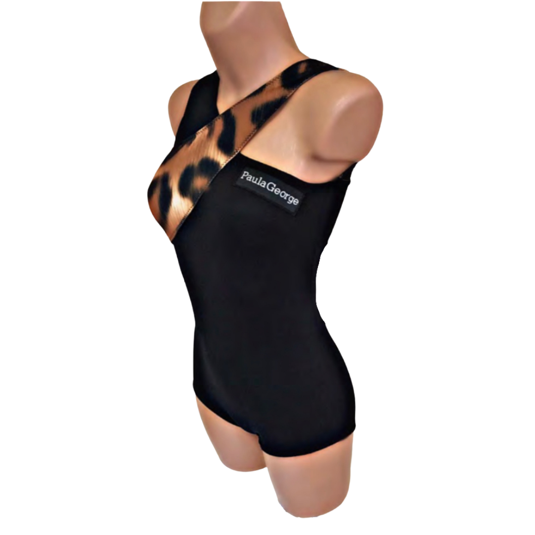 Black & Cheetah Bodysuit image 1