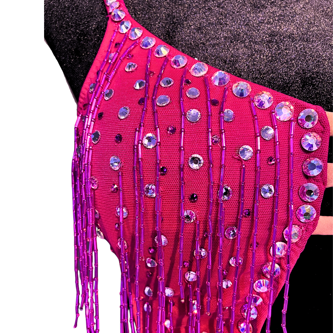 Pink Asymmetrical Ruffled Dress image 4