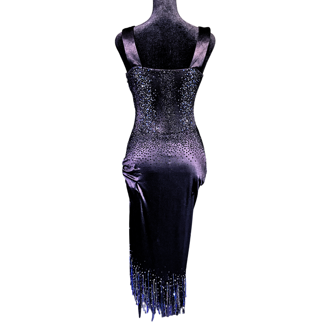 Asymmetrical black and blue Dress image 2