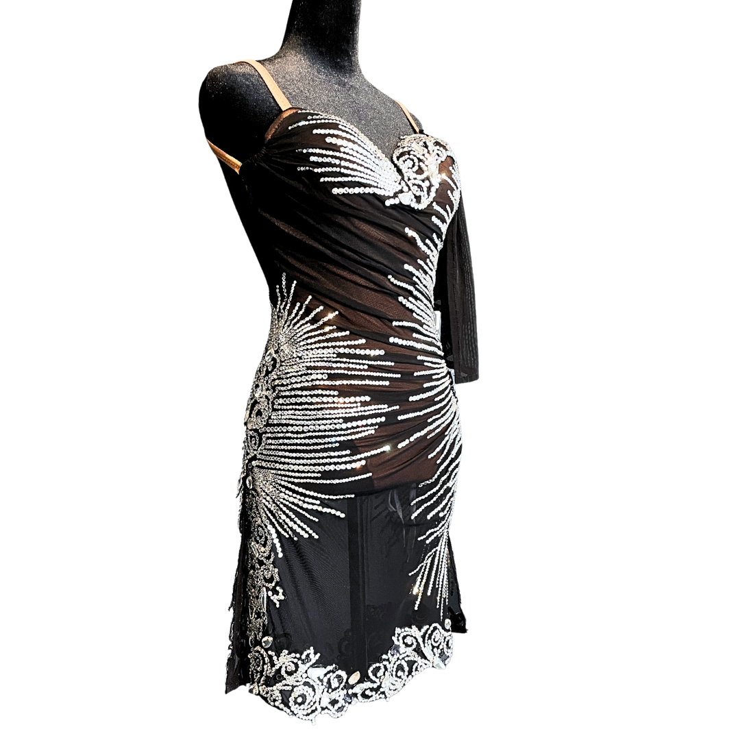 Abraham Martinez Black Slit-Skirt Dress image 0