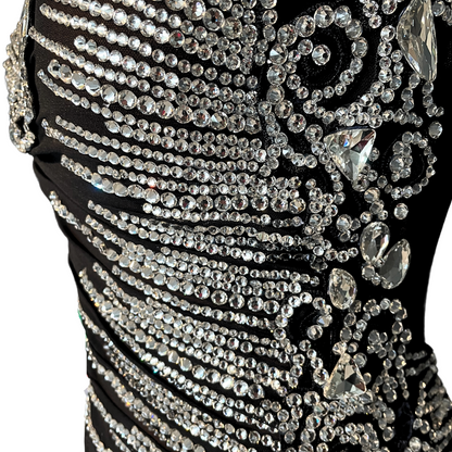Abraham Martinez Black Slit-Skirt Dress image 4