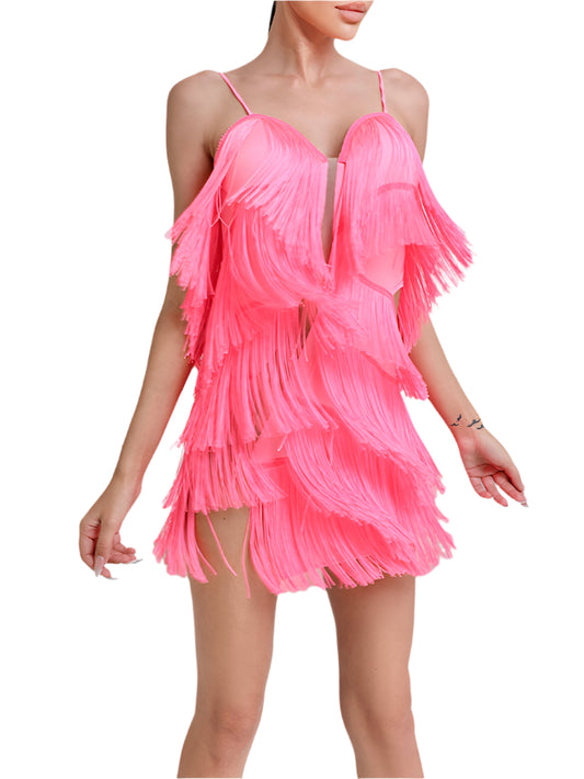 Body Twist Fringe Dress #2118