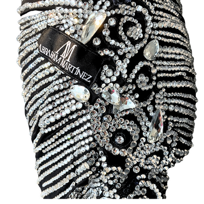 Abraham Martinez Black Slit-Skirt Dress image 3