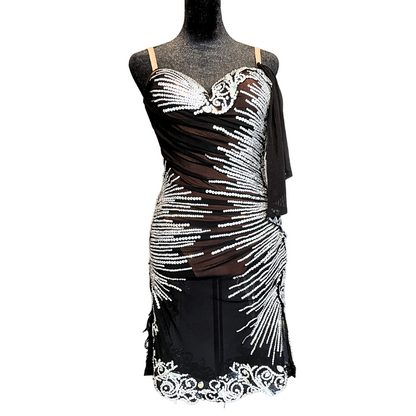 Abraham Martinez Black Slit-Skirt Dress image 1