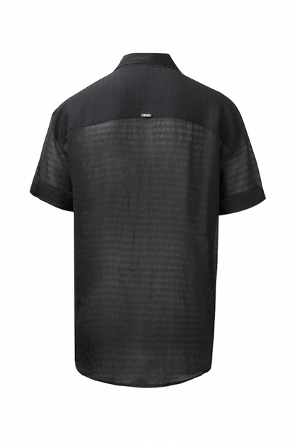 Mens latin dance shirt by ZYM Dance Style model N008 Black